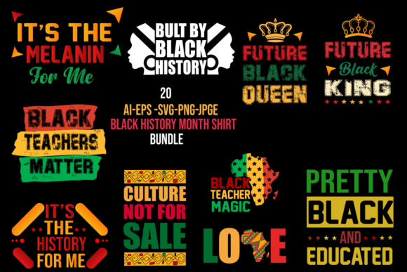 Black History T-Shirt Design Bundles