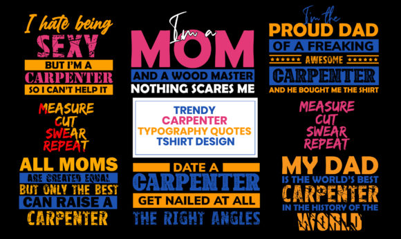 Carpenter T-shirt Bundle: Graphics & Print Templates for Handmade Brands