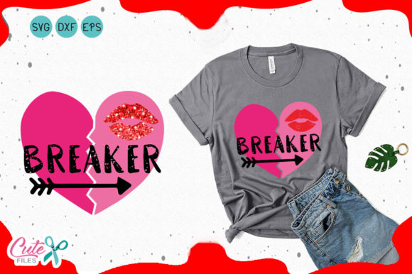 Heart Breaker Valentines Day Svg for Graphics and T-Shirt Designs