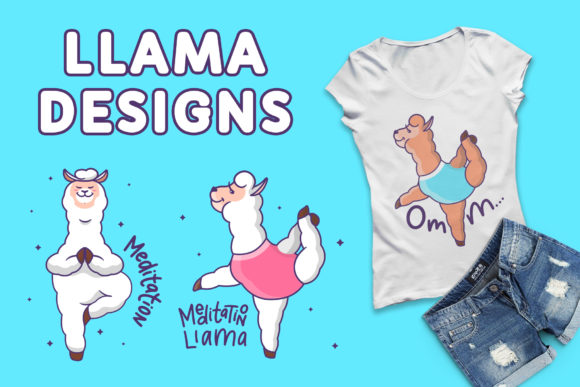 Llamas-yoga: Graphics and Illustrations for Creative Projects