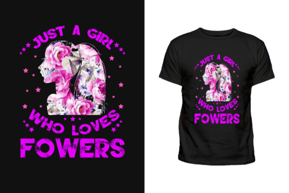 New Tshirt Design for Loves Flowers Graphics & Print Templates