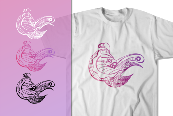 Peacock Line Art: Graphics & T-Shirt Designs