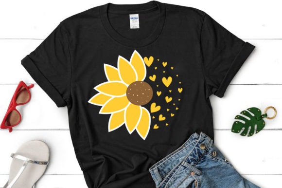 Sunflower SVG, Graphics for T-Shirt Designs