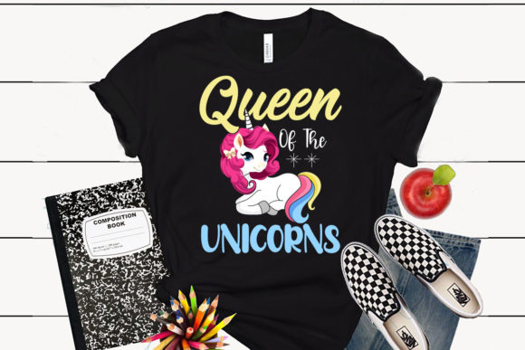 Unicorn T-Shirt Design Queen of the Graphics