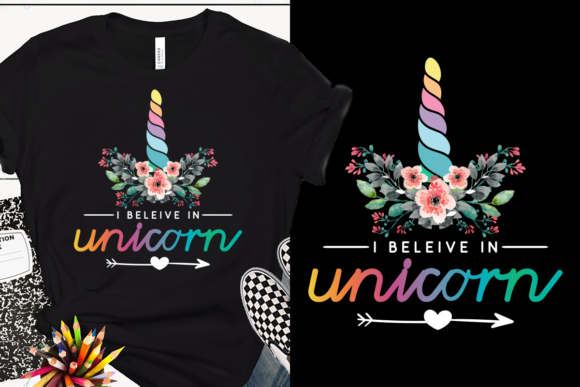 Unicorn T-Shirt Designs: Editable Graphics for Whimsical Branding
