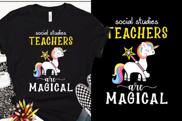 Unicorn T-Shirt Designs & Graphics for Social Studies Teachers