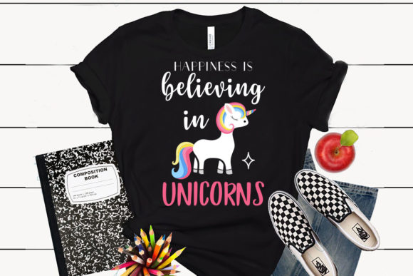 Unicorn T-Shirt Designs Graphics: Happiness Is
