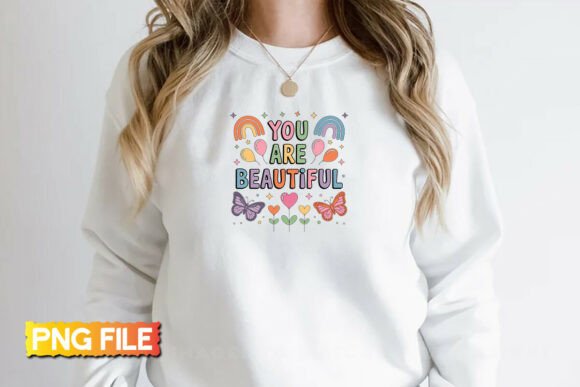 You Are Beautiful Motivational PNG Graphics
